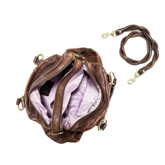 Coach Kira Limited Edition XL Brown Leather Satchel Tote Messenger Carryall Bag - Picture 5 of 13